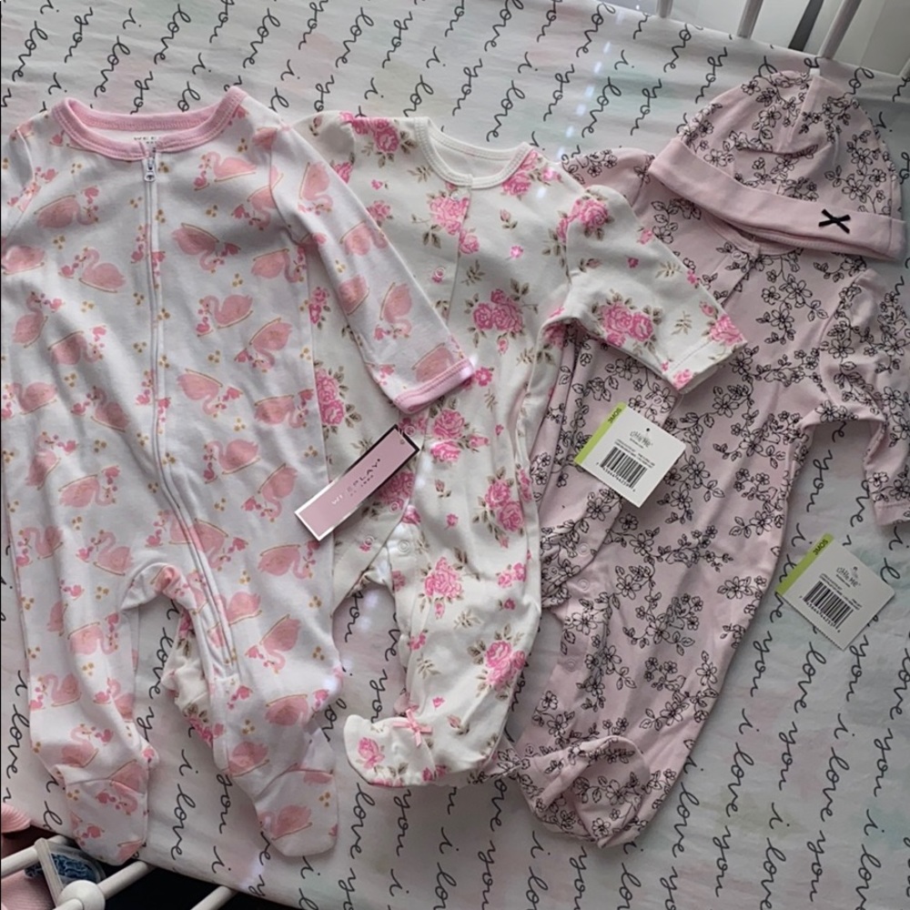 3-6 month footed pajamas NWT